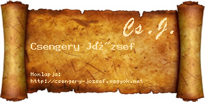 Csengery József névjegykártya