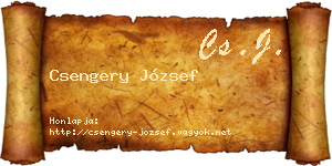 Csengery József névjegykártya