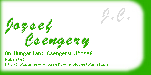 jozsef csengery business card