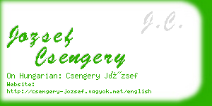jozsef csengery business card